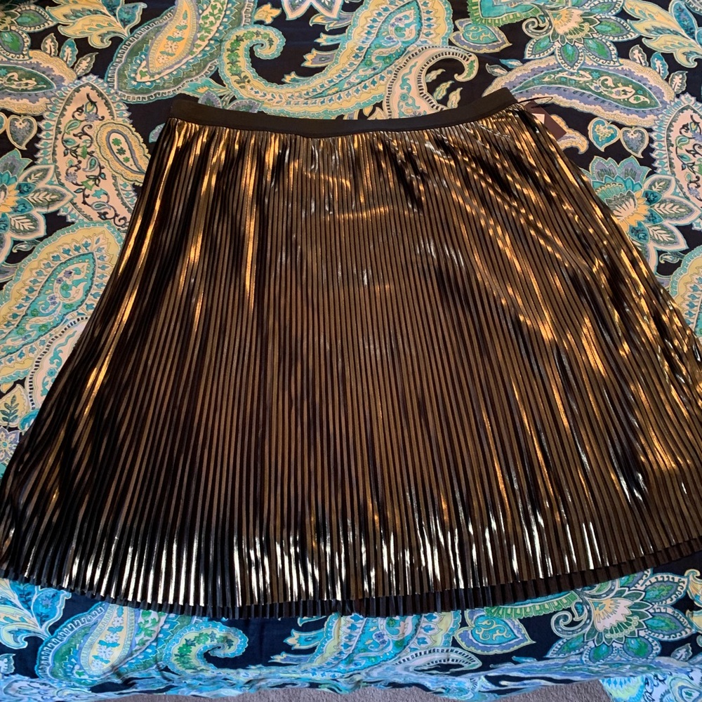 Ava & Viv black & gold skirt NWT